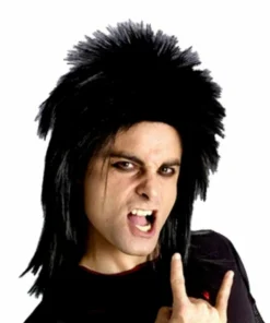 Forum Novelties 1980's 80's Rockin Black Mullet Wig