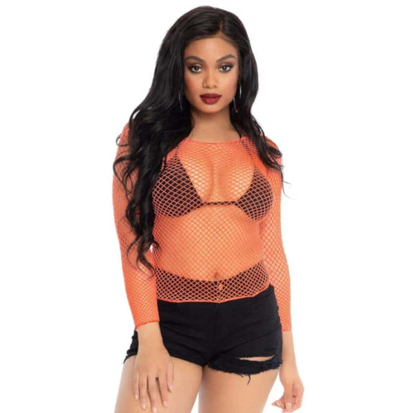 Tomfoolery Orange Net Long Sleeve Shirt Ladiesc 3 Tomfoolery Orange Net Long Sleeve Shirt Ladiesc