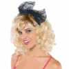Amscan 80s Black Lace Headband W/Bow Hats & Headwear