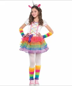 Amscan Girls Costumes Rainbow Unicorn Costume - Child