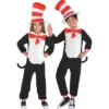 Amscan Girls Costumes Dr Seuss Cat In The Hat Kids Jumpsuit Costume 1 Amscan Girls Costumes Dr Seuss Cat In The Hat Kids Jumpsuit Costume