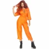 Tomfoolery Ladies Leg Avenue Prison Jumpsuit Costume Ladiesc