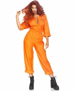 Tomfoolery Ladies Leg Avenue Prison Jumpsuit Costume Ladiesc
