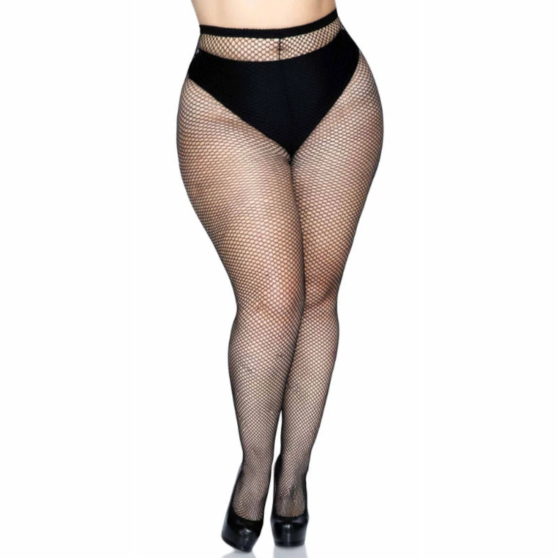 Tomfoolery Black Fishnet Pantyhose With Back Seam Plus Size - Leg Avenue Hosiery 3 Tomfoolery Black Fishnet Pantyhose With Back Seam Plus Size - Leg Avenue Hosiery