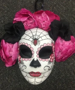Tomfoolery Masks Rosa Day Of The Dead Flower Face Mask
