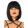 Tomfoolery Wigsc 14" Short Natural Black Bob Wig