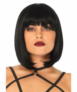 Tomfoolery Wigsc 14" Short Natural Black Bob Wig