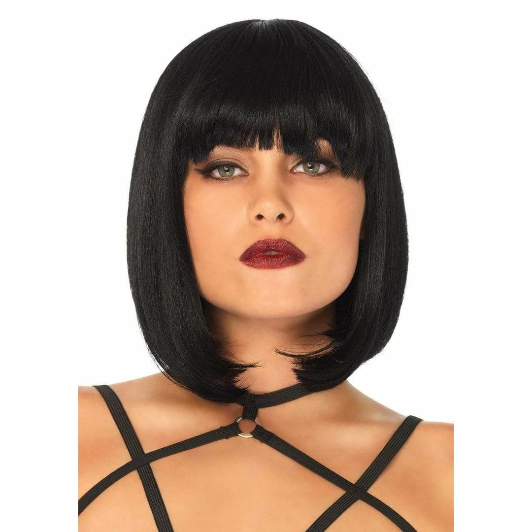 Tomfoolery Wigsc 14" Short Natural Black Bob Wig 3 Tomfoolery Wigsc 14" Short Natural Black Bob Wig