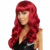 Tomfoolery 24" Misfit Long Wavy Wig With Fringe - Red Wigsc