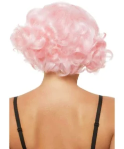 Tomfoolery 1920's Pastel Pink Curly Bob Wig