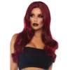 Tomfoolery 27" Long Wavy Centre Part Burgundy Costume Wig - Leg Avenue Wigsc 1 Tomfoolery 27" Long Wavy Centre Part Burgundy Costume Wig - Leg Avenue Wigsc
