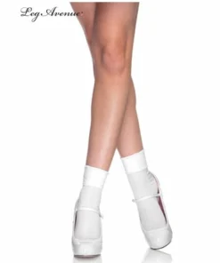 Tomfoolery 1950's Ankle Socks - Satin Cuff