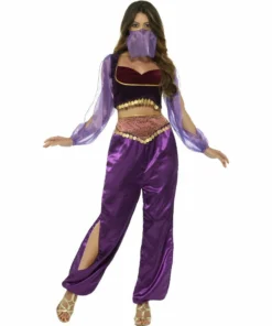 Smiffys Arabian Princess Costume - Purple Ladiesc