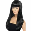 Smiffys Black Long Straight Babelicious Wig 1 Smiffys Black Long Straight Babelicious Wig