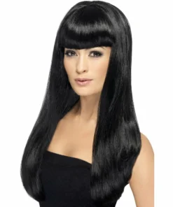 Smiffys Black Long Straight Babelicious Wig
