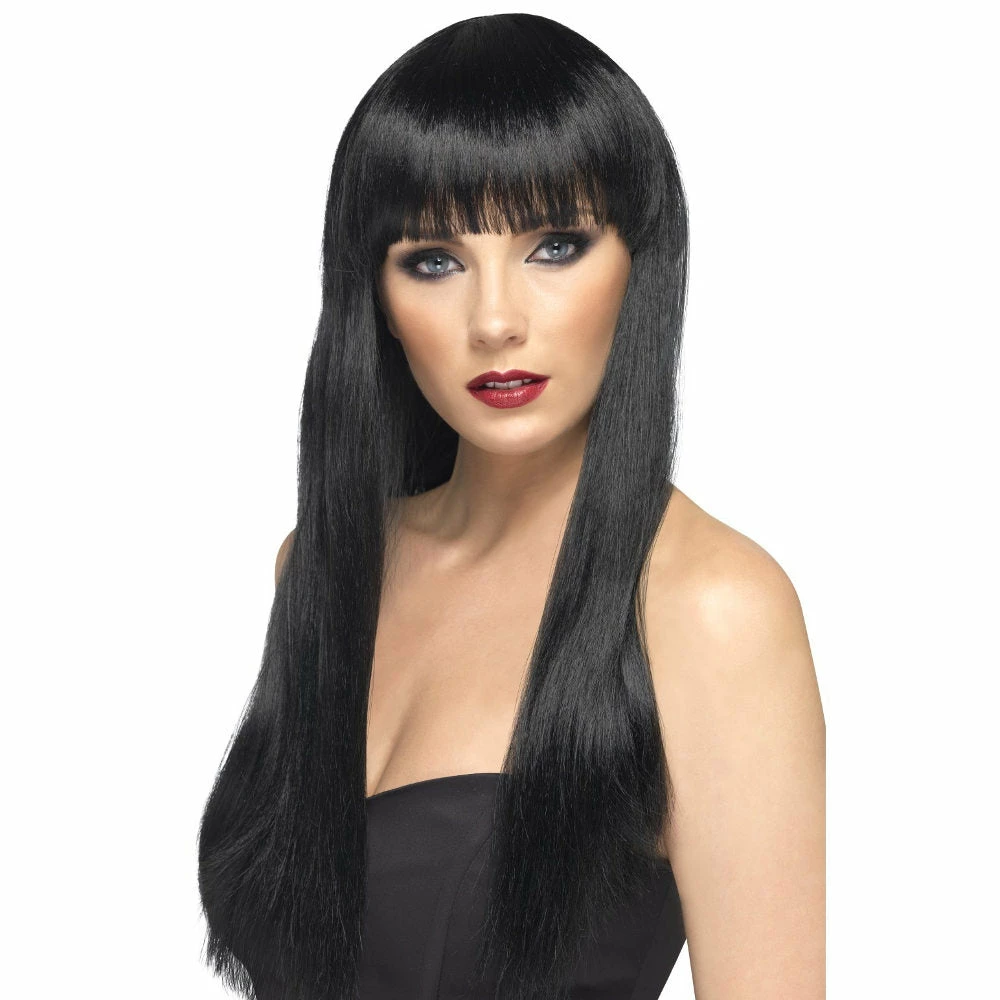 Smiffys Long Black Beauty Wig 3 Smiffys Long Black Beauty Wig