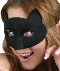 Tomfoolery Black Cat Mask - No Whiskers Animals Accessories