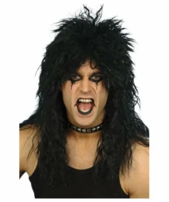 Smiffys Black Hard Rocker Wig