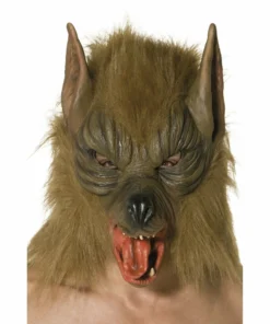 Smiffys Wolf Mask - Brown Overhead With Fur Fairytales & Storybook