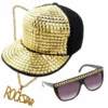 Swedia's Party Rock Kit - Studded Cap, Glasses, Neck Chain Accessoriesc
