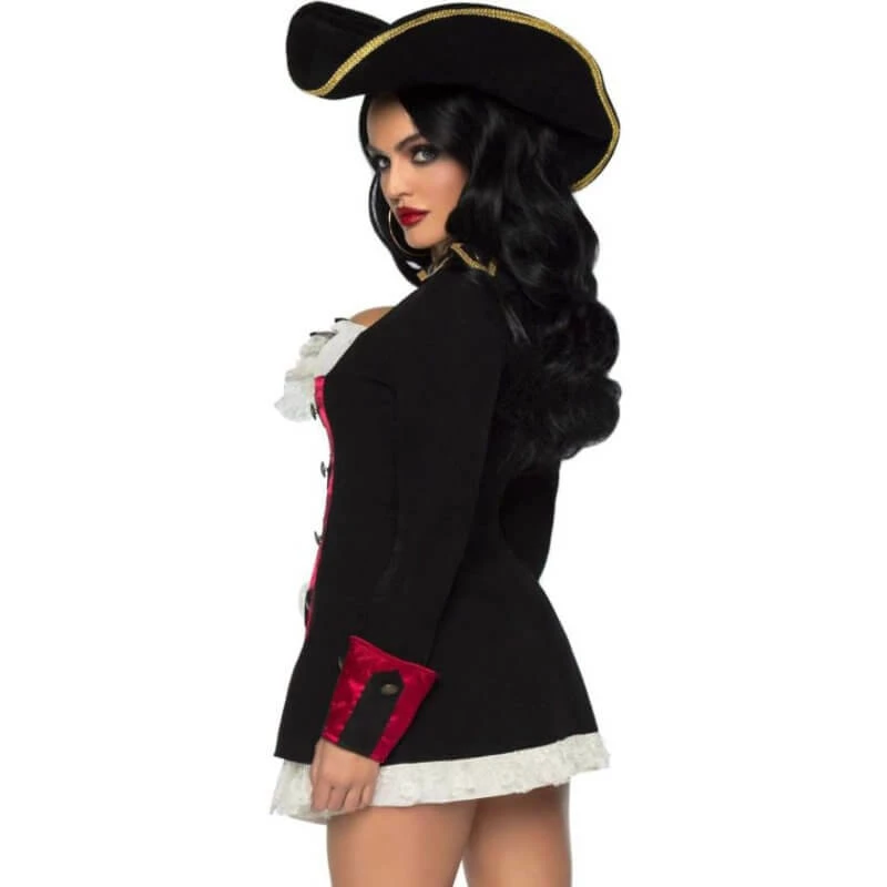 Tomfoolery Charming Pirate Captain Ladies Costume - Leg Avenue 4 Tomfoolery Charming Pirate Captain Ladies Costume - Leg Avenue
