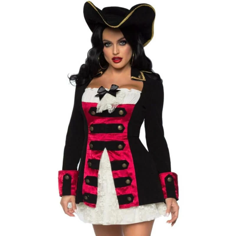 Tomfoolery Charming Pirate Captain Ladies Costume - Leg Avenue 3 Tomfoolery Charming Pirate Captain Ladies Costume - Leg Avenue