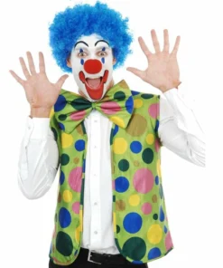 Tomfoolery Clown Spotty Set-Vest Tie & Nose