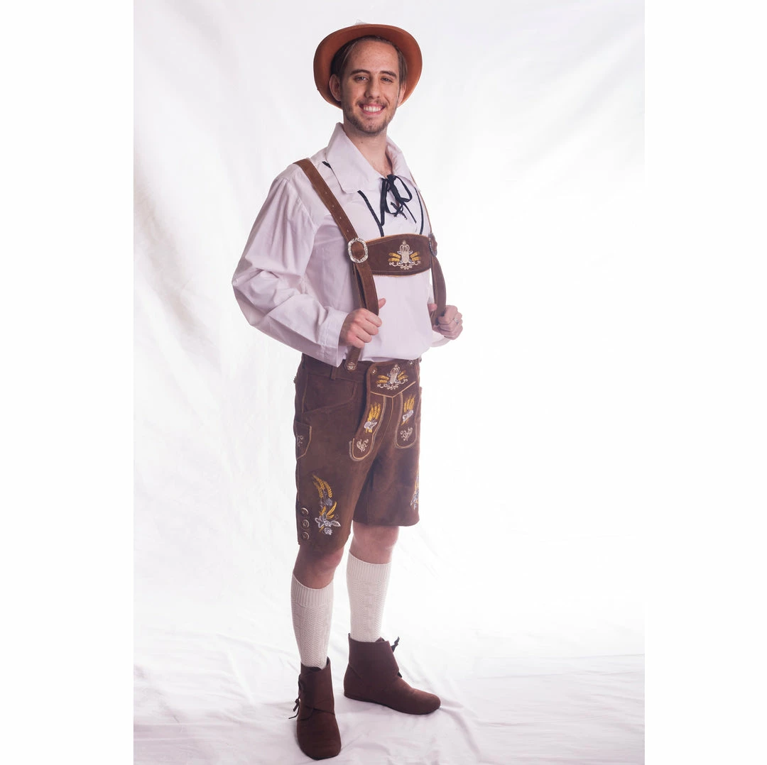 Tiger Leather Mensc Brown Leather Lederhosen - Wolfgang 3 Tiger Leather Mensc Brown Leather Lederhosen - Wolfgang