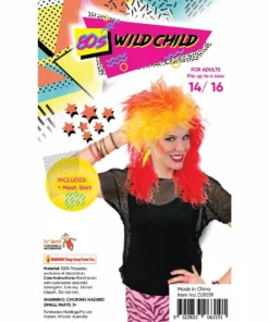 Tomfoolery Black 80s Wild Child Mesh Shirt