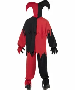 Smiffys Mensc Dark Jester Men's Halloween Costume