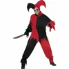 Smiffys Mensc Dark Jester Men's Halloween Costume