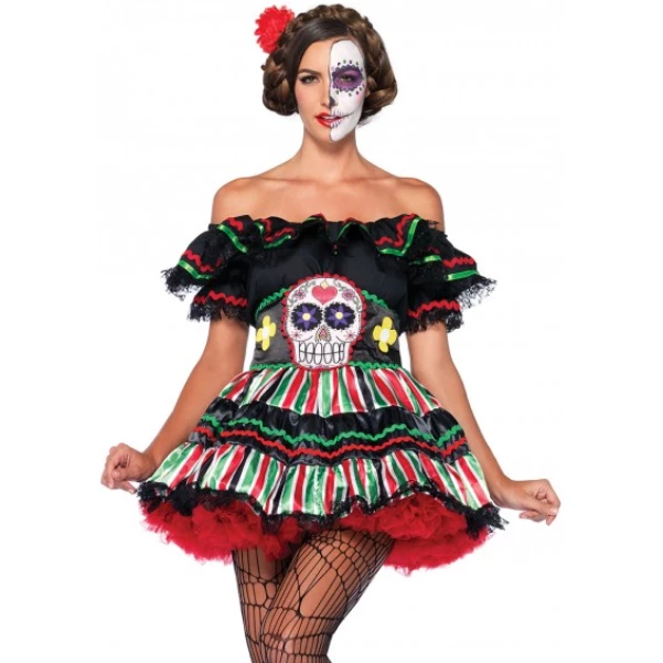 Halloweenc Day Of The Dead Dress - Hire 3 Halloweenc Day Of The Dead Dress - Hire