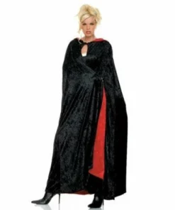 Halloweenc Red Lined Velvet Cape - Hire