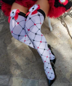 Tomfoolery Diamond Card Suit Thigh Highs Hosiery