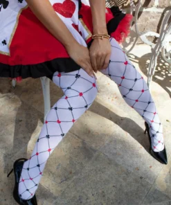 Tomfoolery Diamond Card Suit Thigh Highs Hosiery