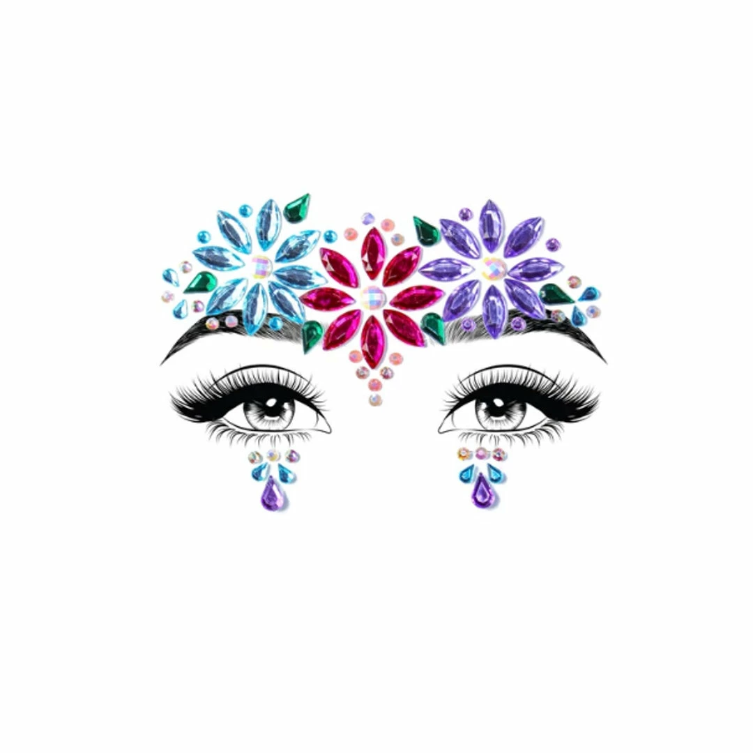 Tomfoolery Dahlia - Adhesive Face Jewels 3 Tomfoolery Dahlia - Adhesive Face Jewels