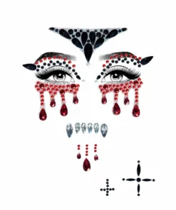 Tomfoolery Vampire Rhinestone Stick-On Facial Jewels