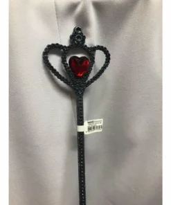 Forum Novelties Accessoriesc Black Glitter Red Heart Wand