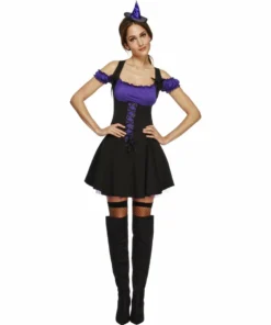 Smiffys Fever Wicked Witch - Purple Halloweenc