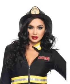 Tomfoolery Hats & Headwear Fireman Hat - Black - Adult