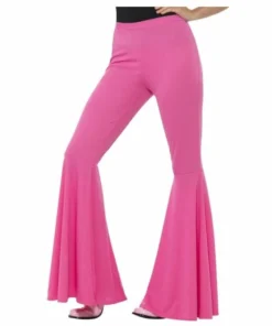 Smiffys Flared Trousers Pink - Ladies
