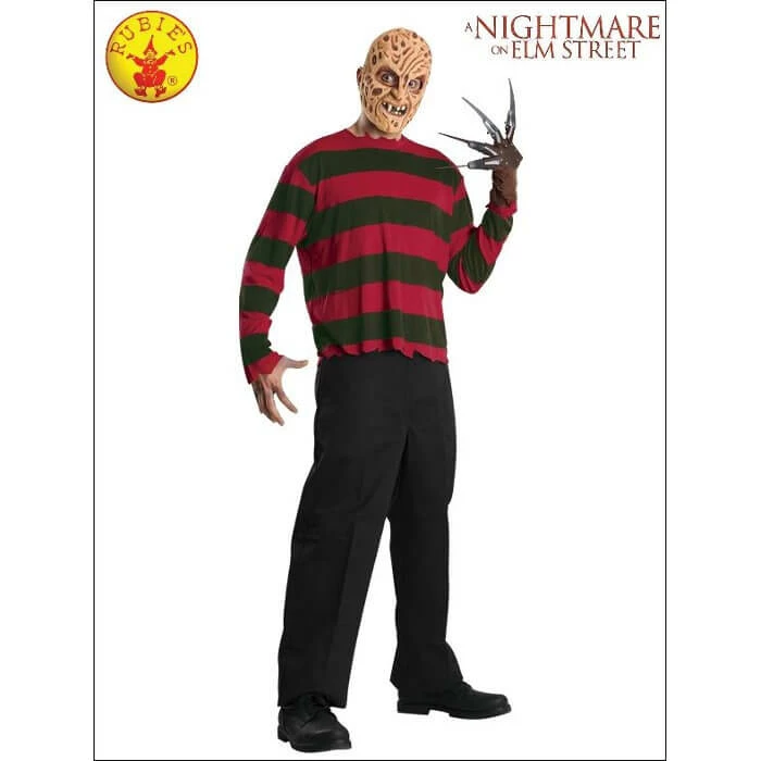 Rubie's Deerfield Freddy Krueger Adult Costume Top & Mask - Nightmare On Elm Street Mensc 3 Rubie's Deerfield Freddy Krueger Adult Costume Top & Mask - Nightmare On Elm Street Mensc