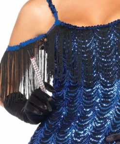 Tomfoolery Gatsby Blue Sequin Flapper - Leg Avenue Ladiesc