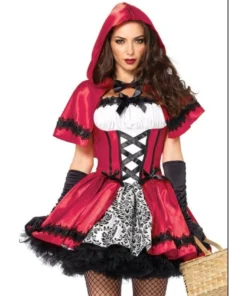 Tomfoolery Ladiesc Gothic Red Riding Hood By Leg Avenue