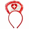 Swedia's Nurse Headband - White With Red Heart And Cross