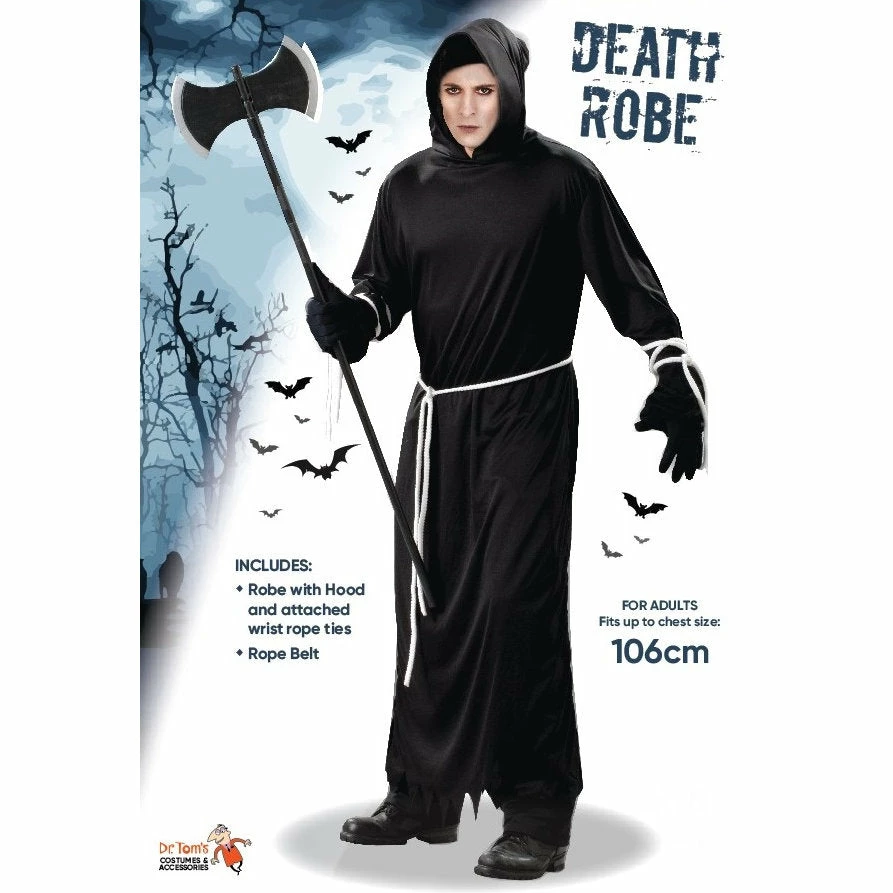 Tomfoolery Horror Death Robe - Adult Halloween & Horror 3 Tomfoolery Horror Death Robe - Adult Halloween & Horror