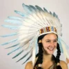 Interalia Group Light Blue And White Feather Headdress Festival & Pride