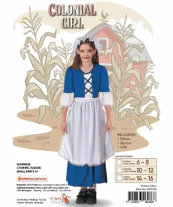 Tomfoolery Kids Colonial Girl Costume - Dr Toms Girls Costumes