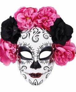 Tomfoolery Lili Day Of The Dead Flower Face Mask