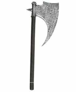 Tomfoolery Accessoriesc Axe Medieval Stone/Wood Look - Black And Silver